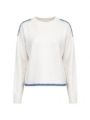 Foto van product Tantra Trui 'Jersey de punto oversize con detalle de pespunte en el bajo y en los hombros. (BLANCO)' wit
