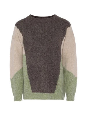 Foto van product Tanuna Trui beige / antraciet / groen