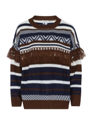 Foto van product Tanuna Trui navy / bruin / wit