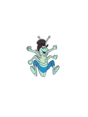 Foto van product TATUUM Broche 'Filip' donkerblauw / lichtgroen / zwart / zilver