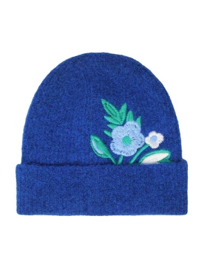 Foto van product TATUUM Muts ecru / donkerblauw / blauw gemêleerd / groen