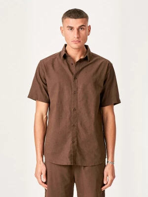 Foto van product TEESHOPPEN Overhemd ' Linen Blend ' donkerbruin