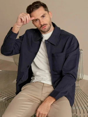Foto van product TEESHOPPEN Tussenjas ' Twill Shirt ' navy