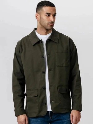 Foto van product TEESHOPPEN Tussenjas ' Twill Shirt ' olijfgroen