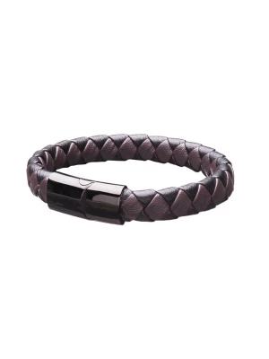 Foto van product THE GEM STORIES JEWELRY Armband 'Bicolor Braid Leather Bracelet' bruin