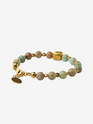 Foto van product THE GEM STORIES JEWELRY Armband 'Gold Cube Turquoise Bracelet' turquoise