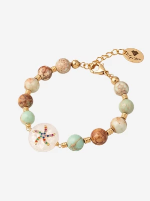 Foto van product THE GEM STORIES JEWELRY Armband 'Turquoise Jasper With Starfish Element' nude