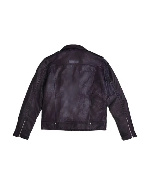 Foto van product THE ODDS Tussenjas 'Mulberry Purple Matte Leather Jacket Men / LMTD Edition' zwart