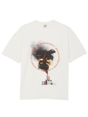 Foto van product The Rad Black Kids Shirt '100 Companies Pollute T-Shirt' wit