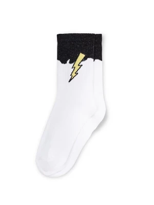 Foto van product The Rad Black Kids Sokken 'Ombre Bolt Sock 2 Pack' wit