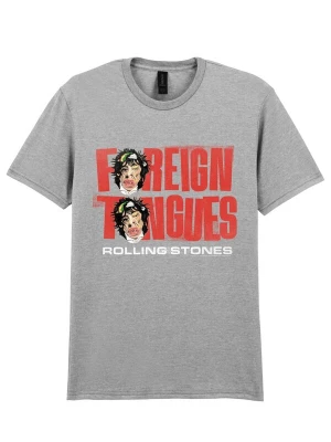 Foto van product THE ROLLING STONES Shirt 'Rolling Stones Foreign Tongues Art Two Heads T-Shirt' grijs