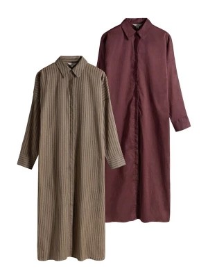 Foto van product The Set Blousejurk brokaat / bordeaux / zwart