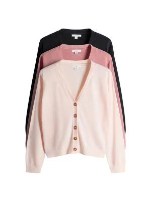 Foto van product The Set Gebreid vest rosé / pastelroze / zwart