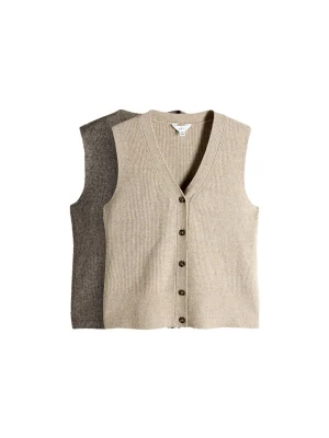 Foto van product The Set Gebreide bodywarmer bruin gemêleerd / taupe