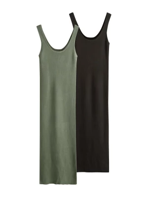 Foto van product The Set Gebreide jurk jade groen / zwart