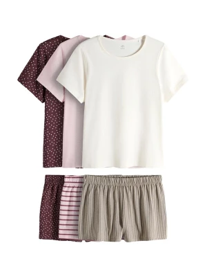 Foto van product The Set Korte pyjama taupe / cyclaam / rosa / wit