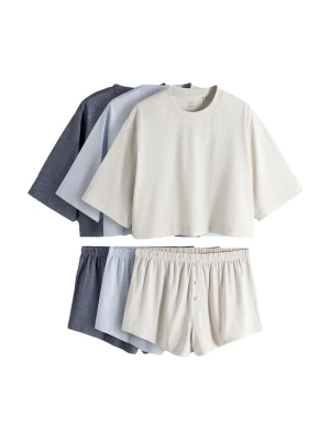 Foto van product The Set Pyjama beige / lichtblauw / blauw gemêleerd
