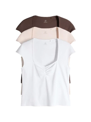 Foto van product The Set Shirt chocoladebruin / poederroze / wit
