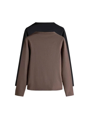 Foto van product The Set Shirt chocoladebruin / zwart