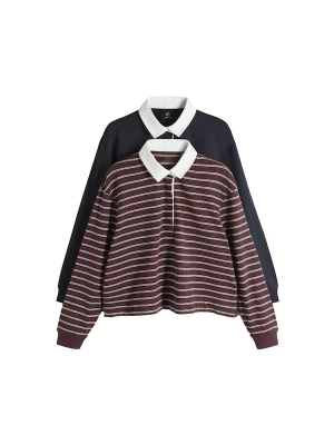 Foto van product The Set Shirt nachtblauw / robijnrood / wit