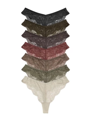 Foto van product The Set String lichtbeige / bruin / kaki / olijfgroen / braam / bourgogne / zwart