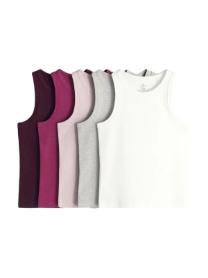 Foto van product The Set Top grijs gemêleerd / pruim / bessen / wit