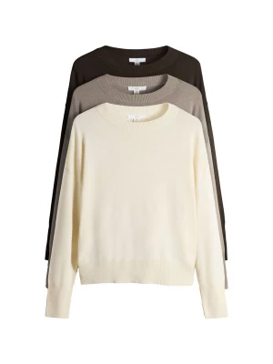 Foto van product The Set Trui crème / kastanjebruin / taupe
