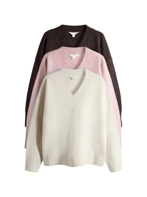 Foto van product The Set Trui ecru / bruin / pastelroze
