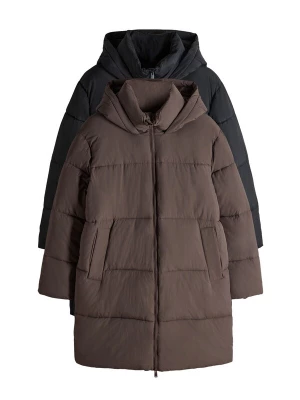 Foto van product The Set Wintermantel chocoladebruin / zwart