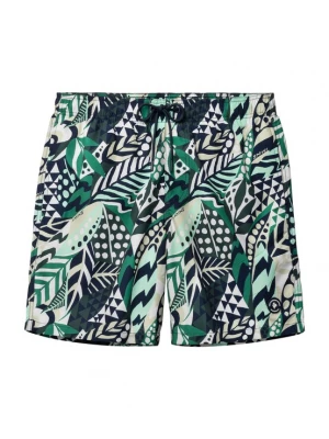 Foto van product The Sunshine Brand Zwemshorts 'Mike' grasgroen / donkergroen / wit