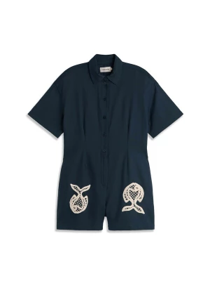 Foto van product Thinking MU Jumpsuit ' ROBERTA ' navy / offwhite
