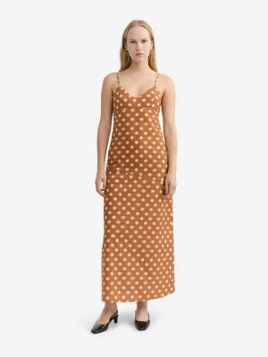 Foto van product Thinking MU Jurk ' DINA ' bruin / offwhite