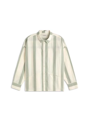 Foto van product Thinking MU Overhemd 'JIM' groen / offwhite