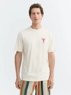 Foto van product Thinking MU Shirt 'Lobster Zach Tee' lichtbeige / rood / zwart