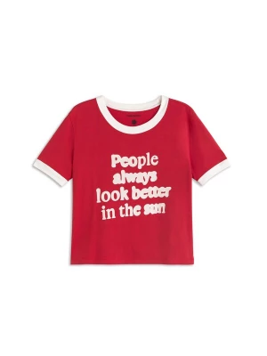 Foto van product Thinking MU Shirt ' ZOWIER ' rood / offwhite