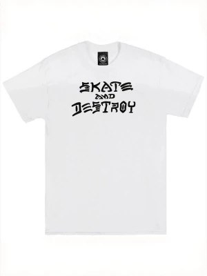 Foto van product THRASHER Shirt 'SKATE AND DESTROY' wit
