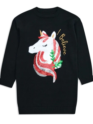 Foto van product Threadgirls Trui 'Believe' groen / karmijnrood / zwart / wit