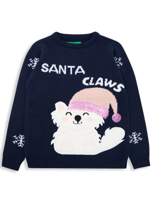 Foto van product Threadgirls Trui 'Xmas' navy / perzik / lichtroze / wit