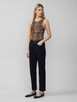 Foto van product Tizie enkellange jeans / slim fit / hoge taille / toelopende pijpen / inch maten QS blauw