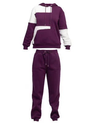 Foto van product Tom Barron Joggingpak aubergine / wit