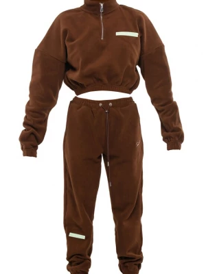 Foto van product Tom Barron Trainingspak camel / mintgroen / wit