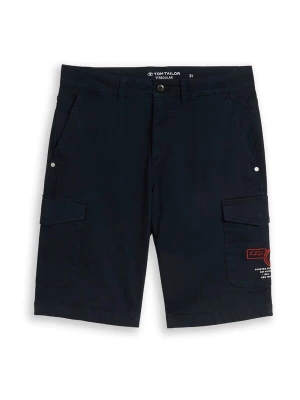 Foto van product TOM TAILOR Cargobroek nachtblauw / oranjerood / wit