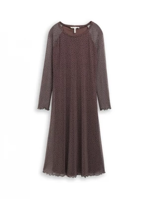 Foto van product TOM TAILOR DENIM Jurk chocoladebruin / zwart