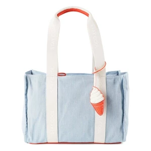 Foto van product TOM TAILOR DENIM Schoudertas 'Azura' lichtblauw / oranje / wit