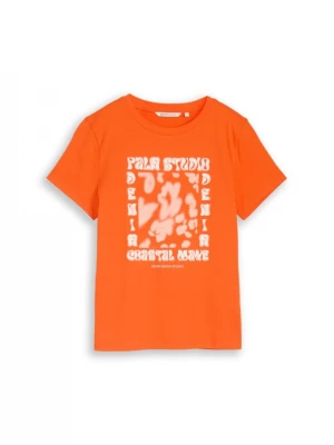 Foto van product TOM TAILOR DENIM Shirt perzik / neonoranje / wit