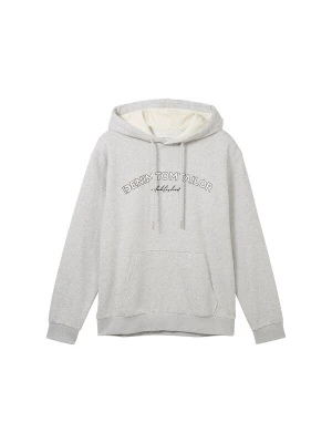 Foto van product TOM TAILOR DENIM Sweatshirt grijs gemêleerd / zwart / wit