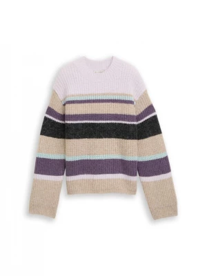 Foto van product TOM TAILOR DENIM Trui beige / lila / rosa / zwart