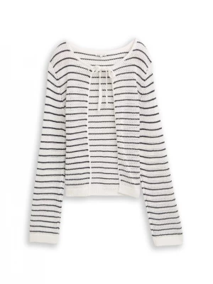 Foto van product TOM TAILOR Gebreid vest marine / wolwit