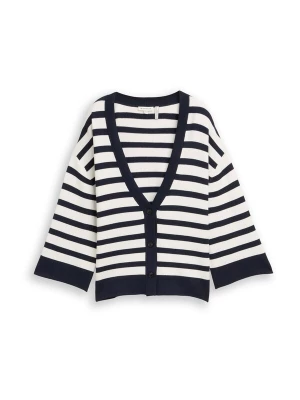 Foto van product TOM TAILOR Gebreid vest nachtblauw / wit