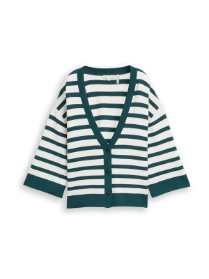 Foto van product TOM TAILOR Gebreid vest smaragd / wit